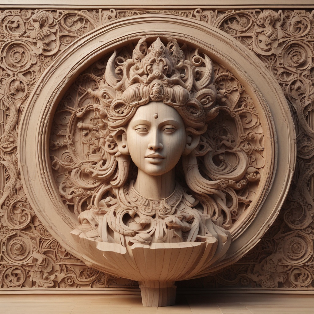 Intricate wooden sculpture